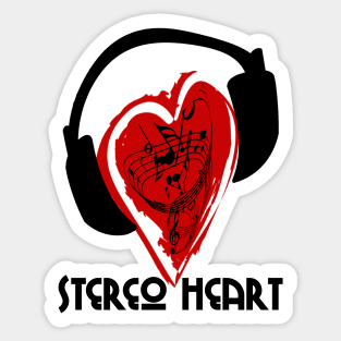Stereo Heart, Music in the Heart Face Mask Sticker